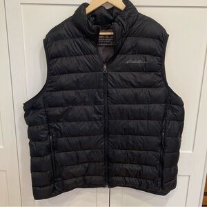 Eddie Bauer Down EB650 Puffer Vest Black Men’s Sz 2XL Winter Zippered Pockets